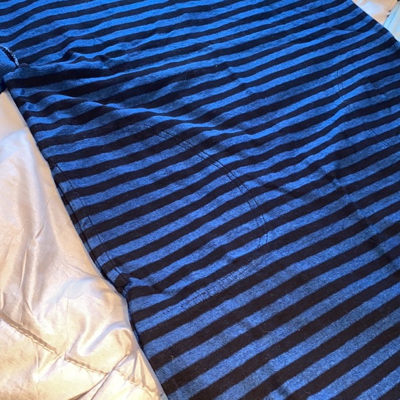 Jane and Delancey 100% Cotton T-Shirt dress horizontal stripe navy black small - Picture 5 of 13